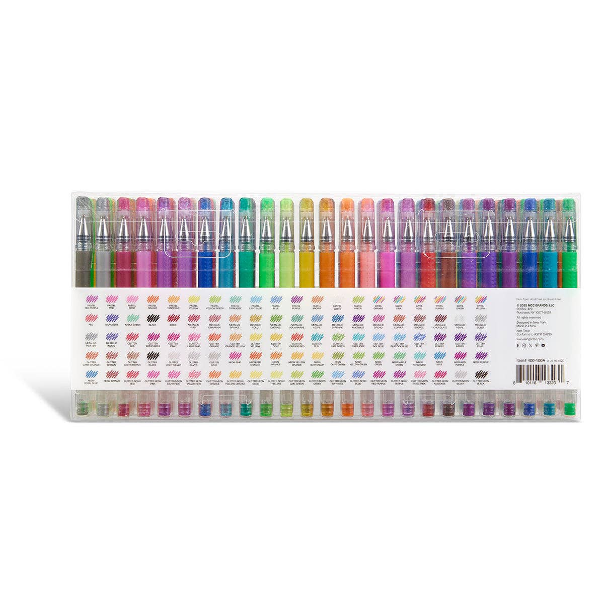 KINGART - Vente Stylos - Ensemble de stylos gel – 100 couleurs4