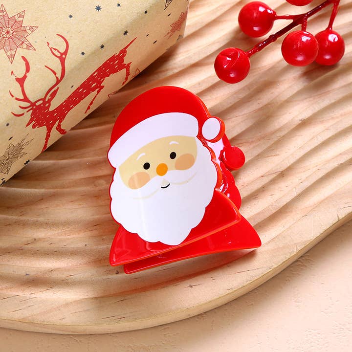 SoapElenGlen - Wholesale Hair Clip - Women's - Festive Christmas Hair Clip, Apple & Gift Box Hair Claw1
