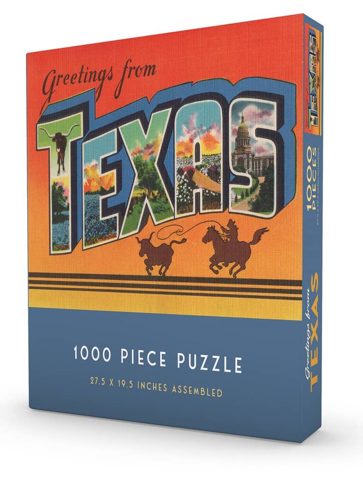 Greetings from Texas Puzzle 1000 Piece for wholesale by Gibbs Smith