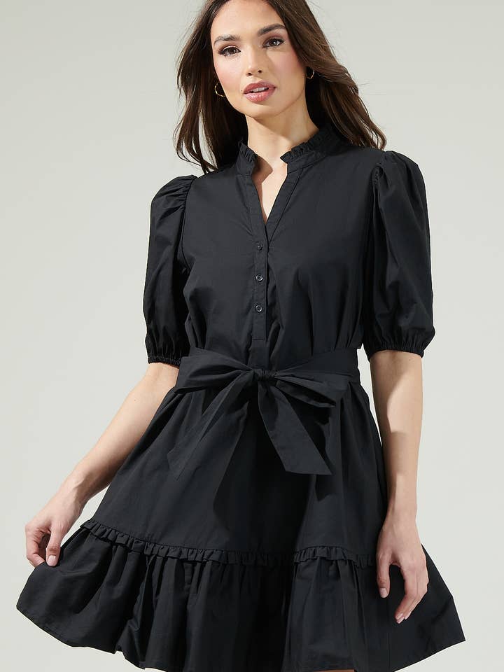 Sugarlips - Wholesale Dress - Women's - Sasha Split Neck Shift Mini Dress