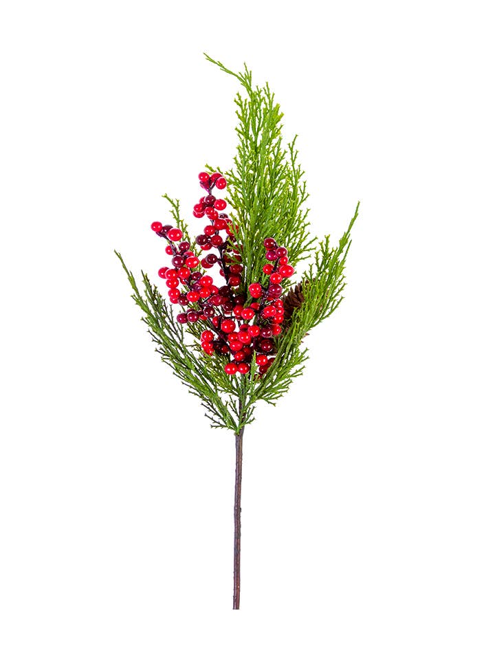 American Best - Wholesale Artificial Flowers - 24" CEDAR BERRY BRANCH0
