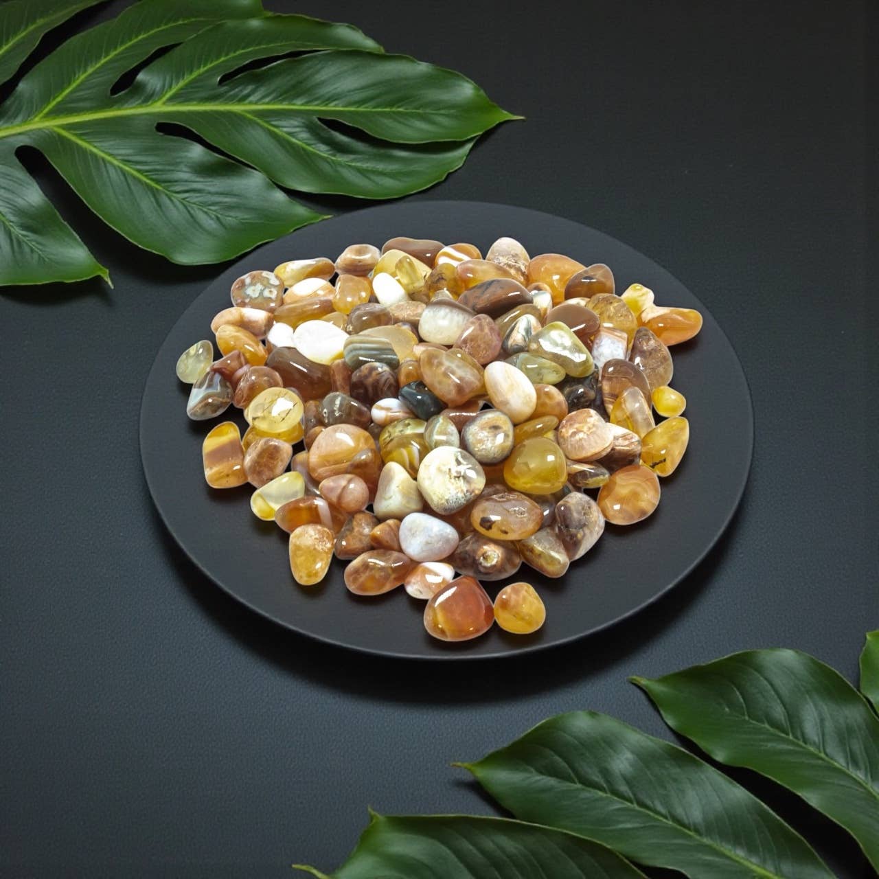 Quasar Gems USA - Wholesale Spiritual Stone/Crystal - Fire Agate Tumbled 10-20mm 1KG/2lbs0