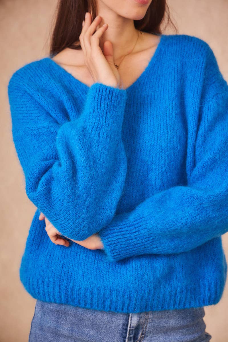 Calie Paris - Wholesale Knit Sweater - Women's - V-Neck Kid Mohair Sweater20