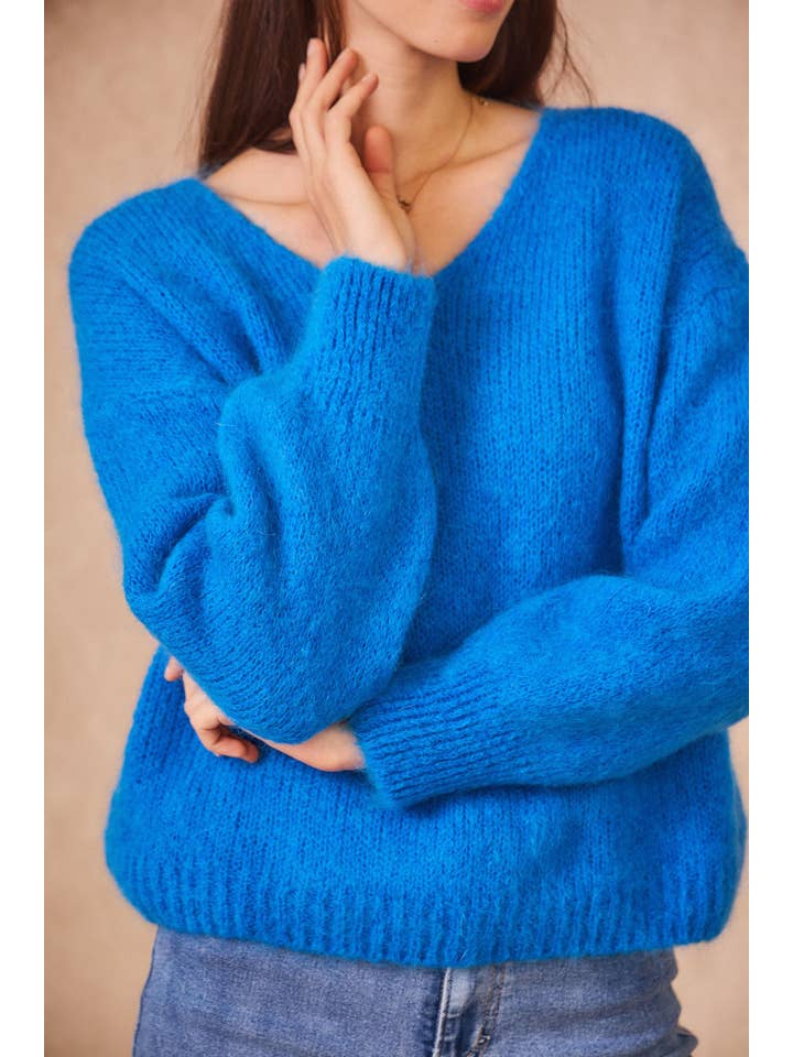 Calie Paris - Wholesale Knit Sweater - Women's - V-Neck Kid Mohair Sweater20