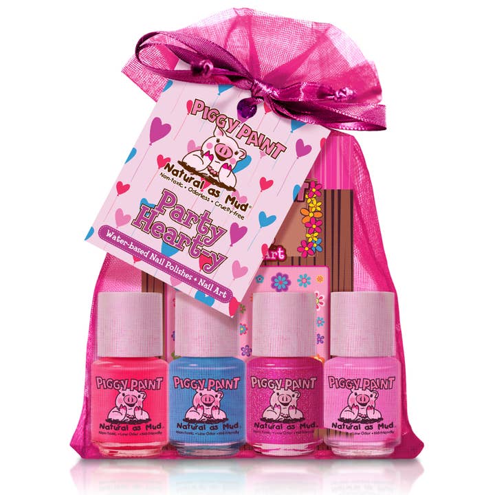 Party Heart-y Gift Set Non-Toxic Kids Nail Polish for wholesale by Piggy Paint