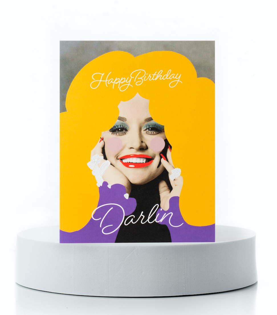 Carla Cards - Wholesale Birthday Card - Happy Birthday Darlin, Love Dolly Parton1