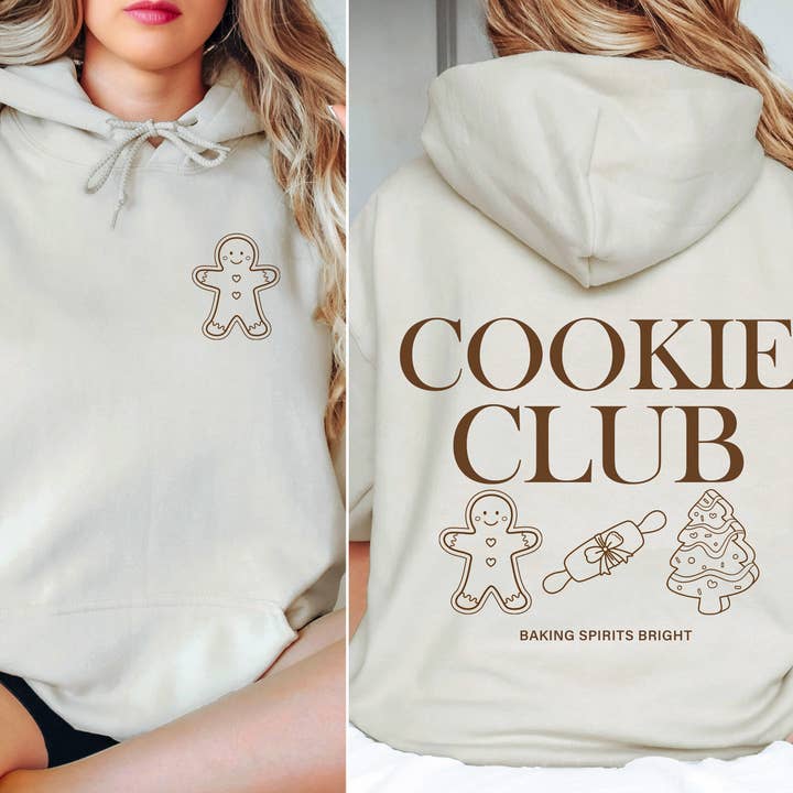 Cookie Club Grossist Grafisk Hoodie Fram- och Baksidesdesign för wholesale av Limeberry Designs