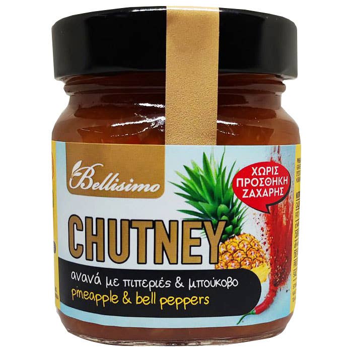 Ananas med paprika & boukovo Chutney SockerFRI (225gr) för wholesale av Bellisimo Greek Products
