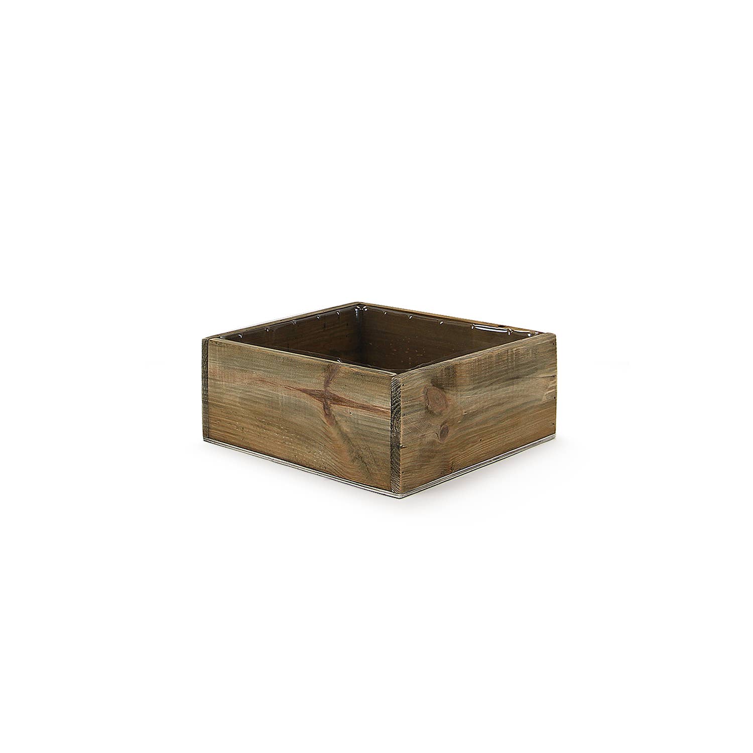 Galore Home - Wholesale Planter Box - Low Square Reclaimed Wood Planters / Pots 12"
