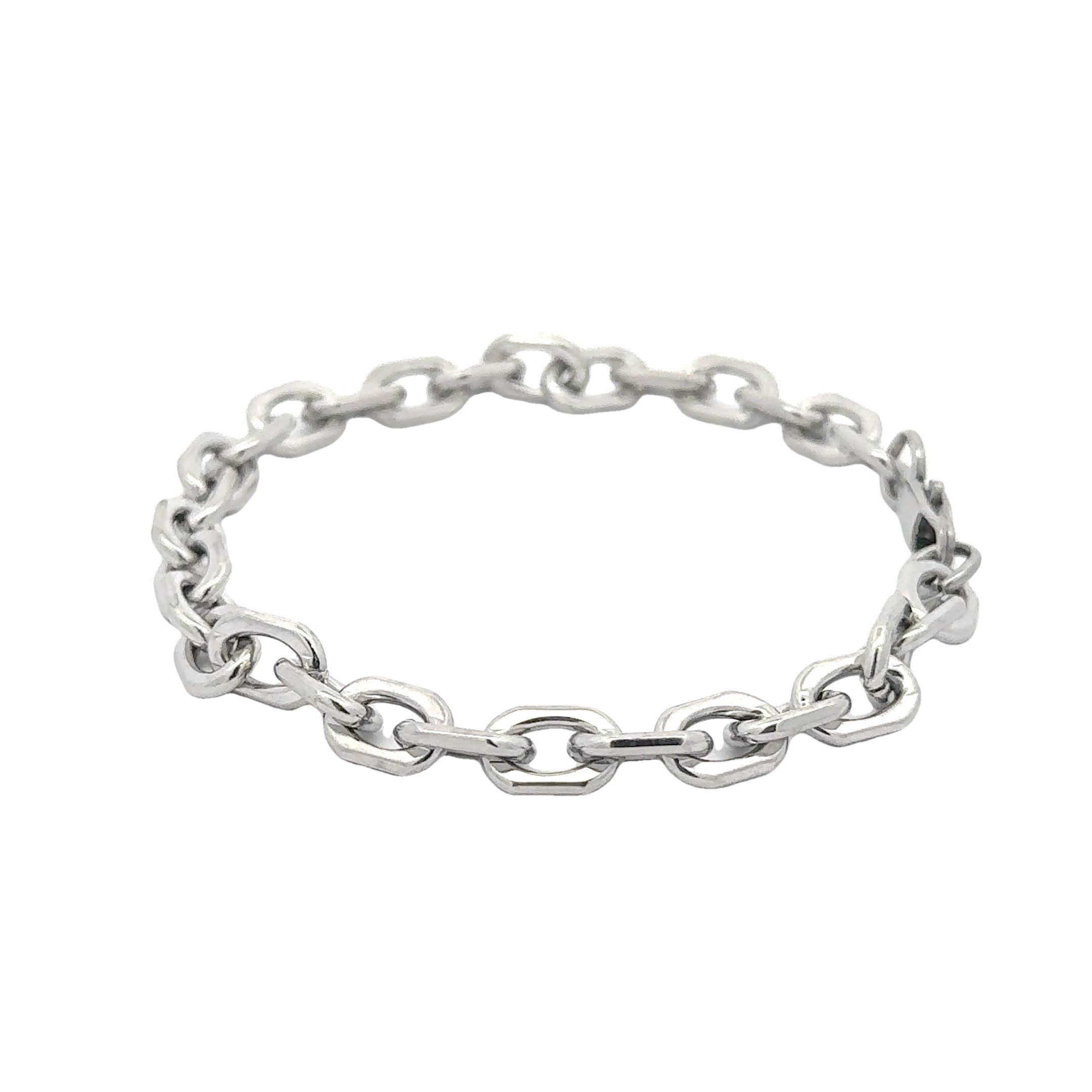 PAXPARIS – wholesale Link & chain bracelet – Men's Flattened Oval Link Chain Bracelet, Polished, 6.5mm2