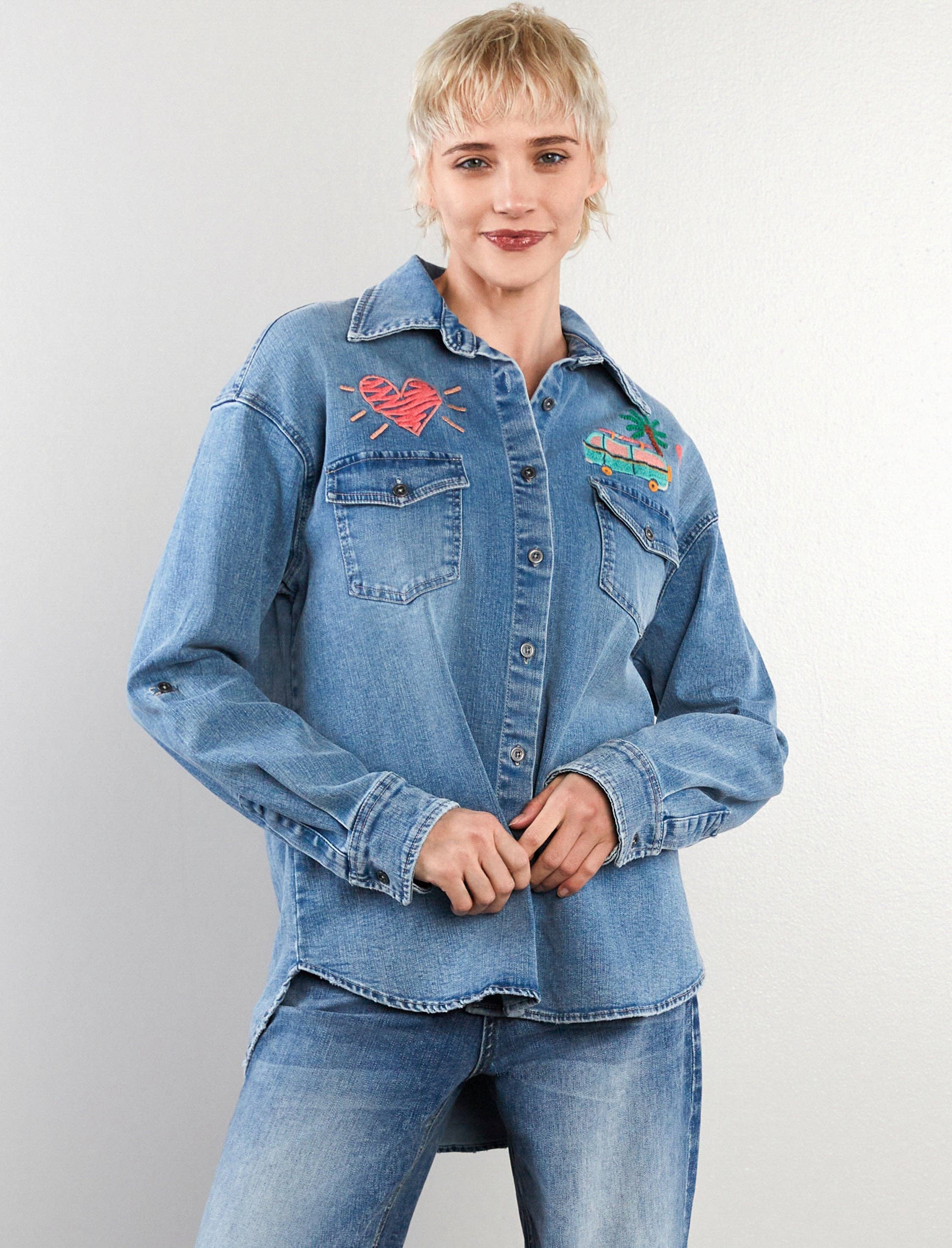 Denim Weekend Warrior Shirt for wholesale on Faire4