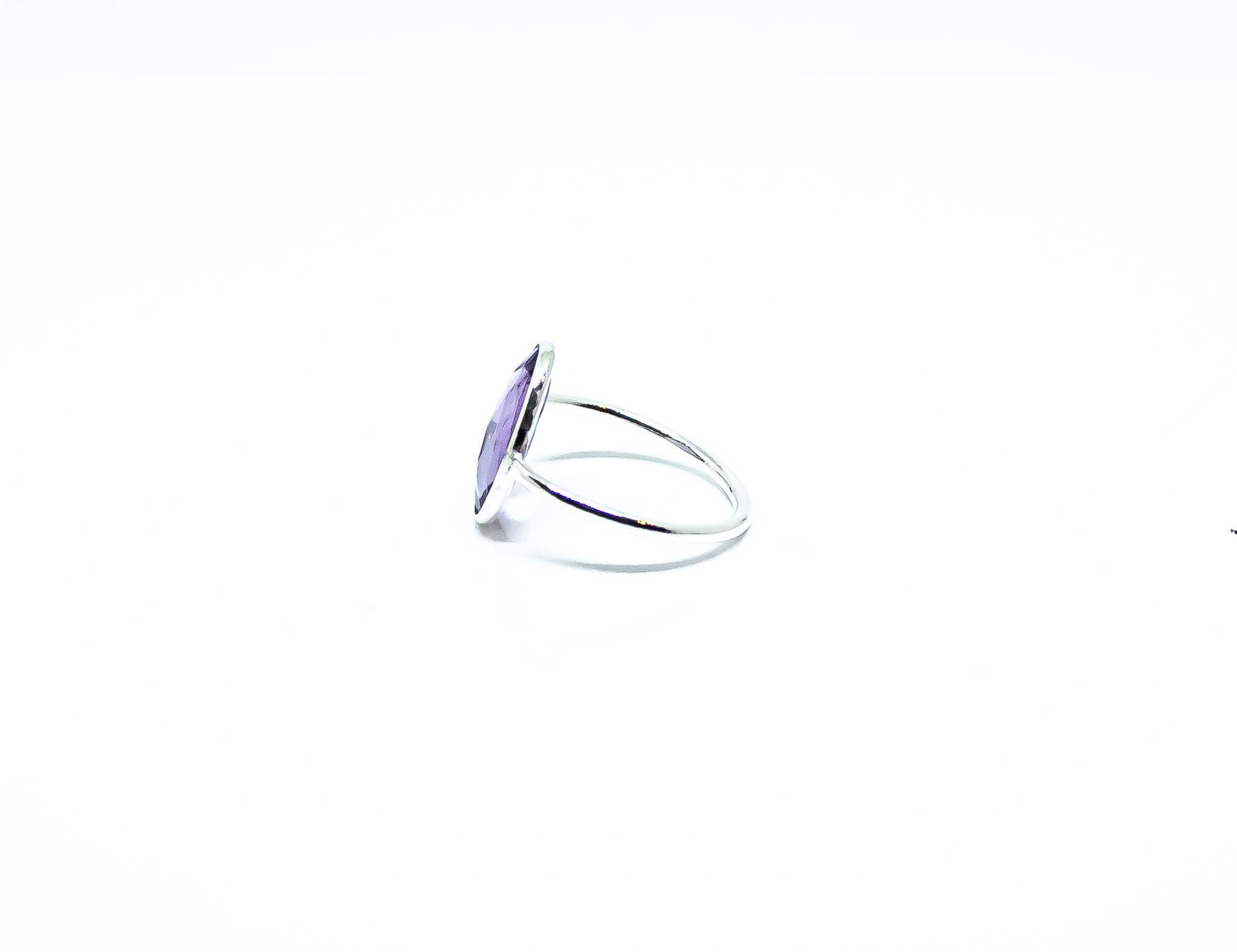 Quasar Gems USA - Wholesale Band/Stacked Ring - Amethyst Ring Sterling Silver 9252