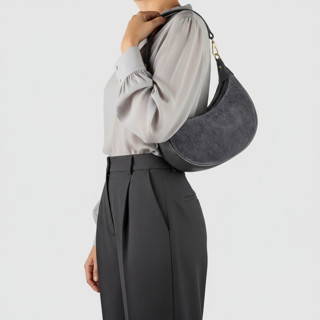 TAKEASY - Vente Sac porté épaule – femme - Sac à bandoulière en cuir suédé33