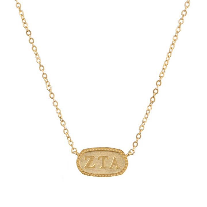 Zeta Tau Alpha Oval Necklace (Athena) for wholesale by Shawn Paul
