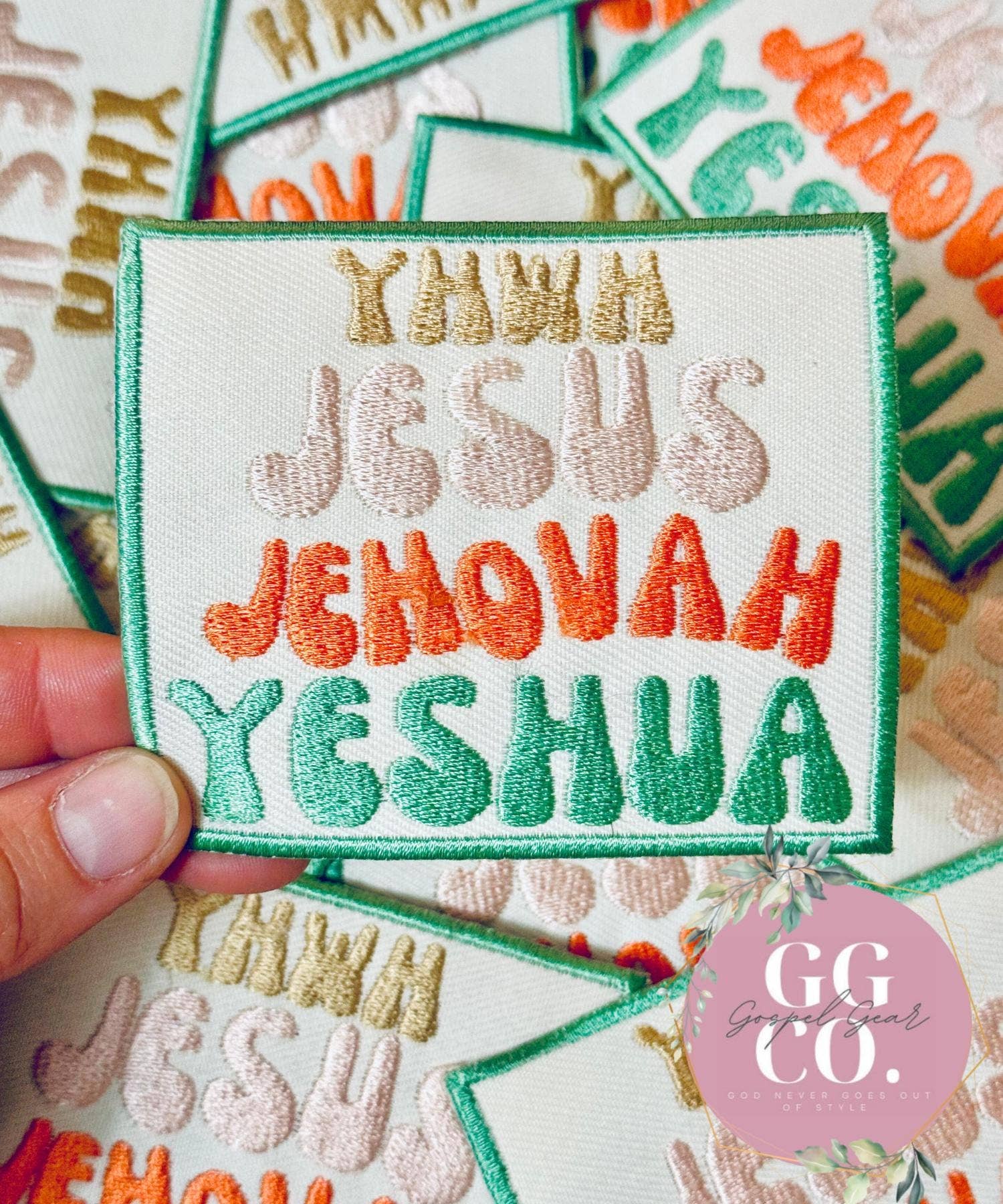 Gospel Gear Co - Wholesale Patch - YHWH Jesus Jehovah Yeshua Embroidered Patch