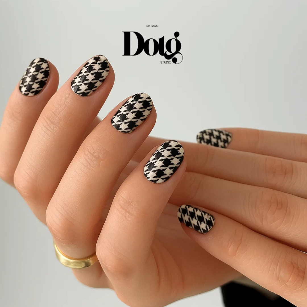 Design on The Go Studio - Wholesale Nail Art/Decal - Houndstooth Nail Wraps DIY Manicure Stickers Decal Strips3