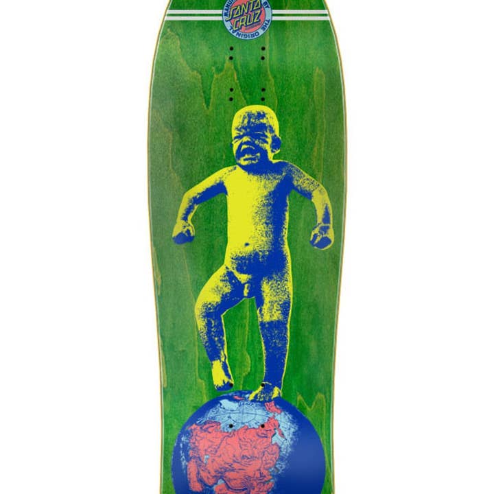 Santa Cruz Salba Baby Stomper Green Stain Reissue Deck - 10,09" X 31,97" for engroshandel hos Rat City Sk8 Shop