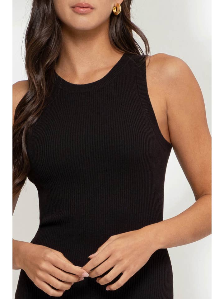 The Workshop Studio – Engroshandel Kjole - Dame – RIBSTRIKKET TANK MIDIKJOLE17