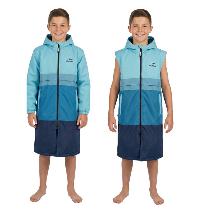 Delfina Kids Swim Parka with Removable Sleeves for wholesale by Delfina Athletics