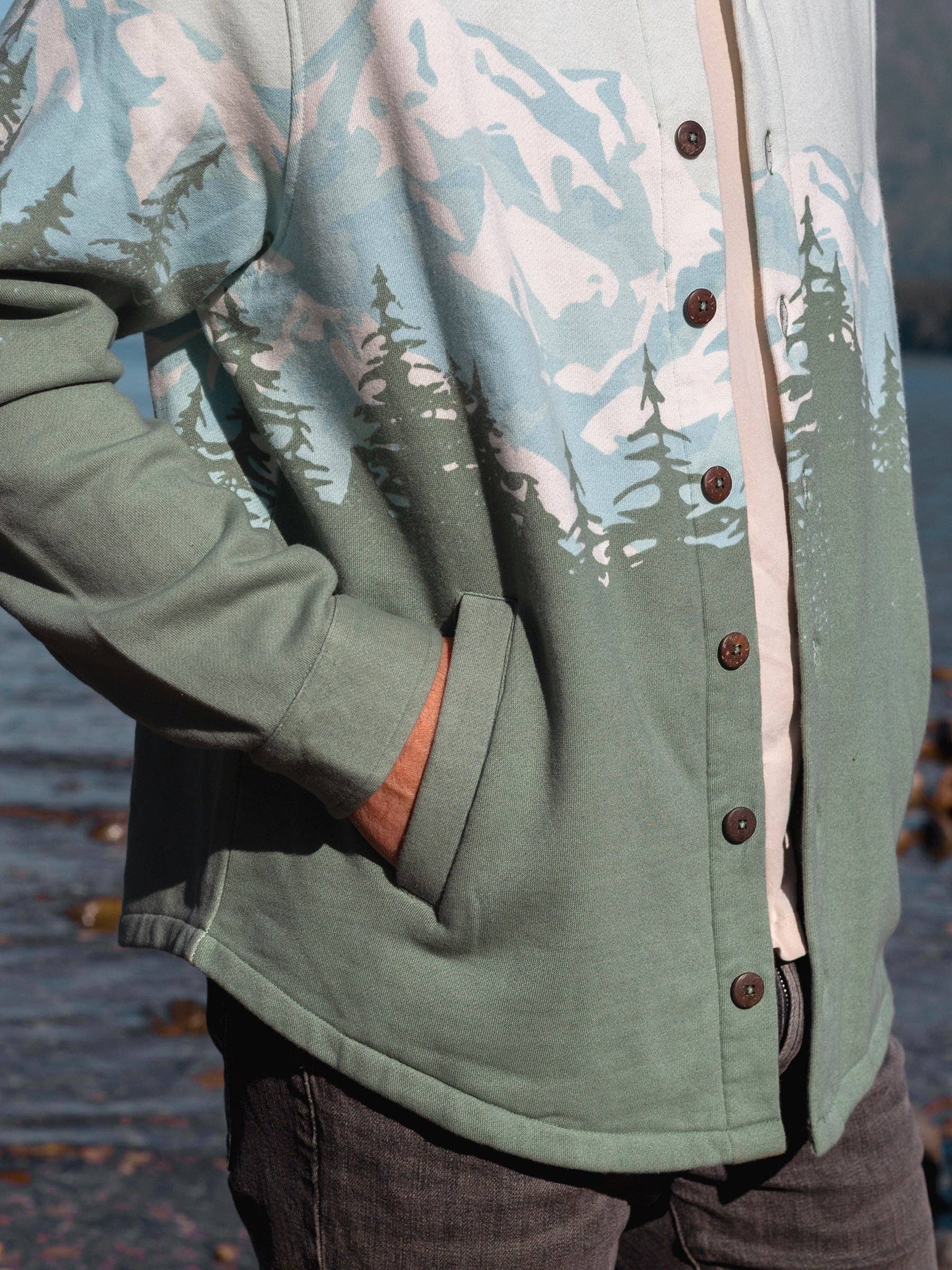 Happy Earth - Vendita all'ingrosso Camicia button down - Unisex - Camicia in pile Cascadia3