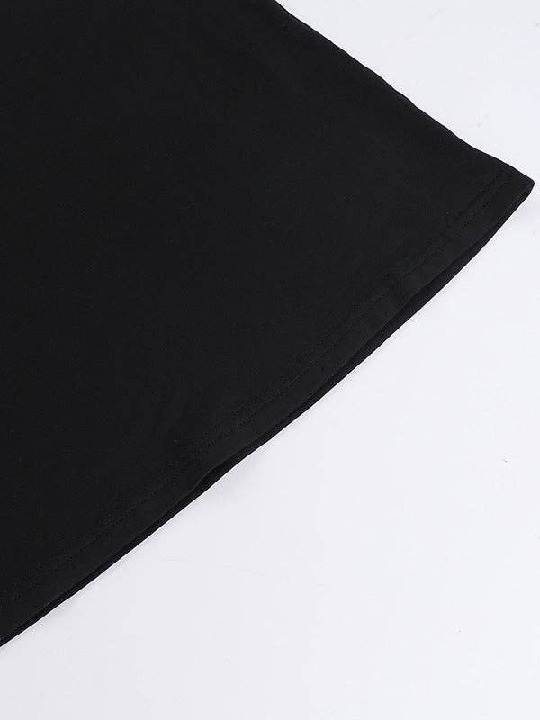 BLACK Long Sleeves Skinny Pleated See-Through Solid Color Split-Joint Off-The-Shoulder Evening Dresses Maxi Dresses for wholesale on Faire13