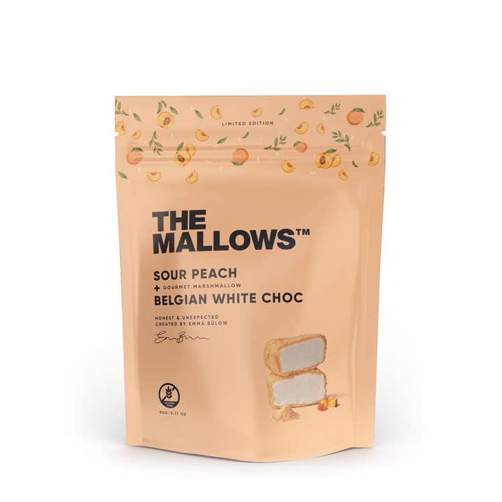 ZURE PERZIK + BELGISCHE WITTE CHOCOLADE voor wholesale door The Mallows