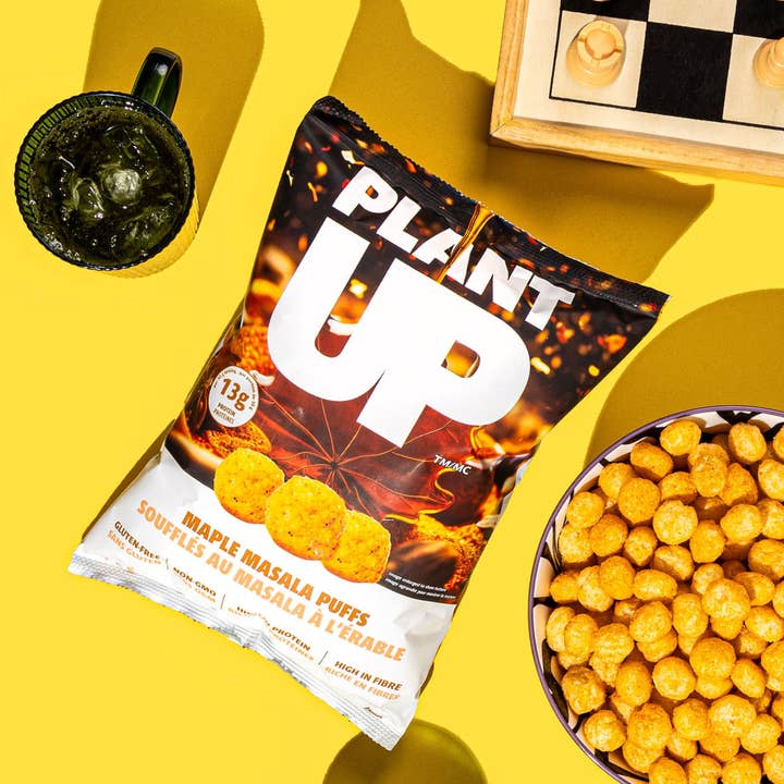 Plant Up - Wholesale Puffed Snack - Maple Masala High-Protein Puffs