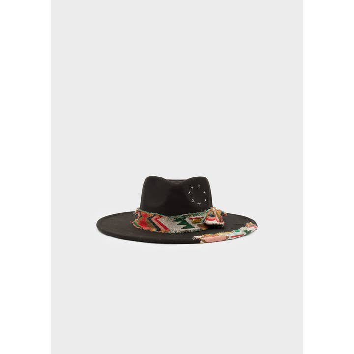 NALI' - Wholesale Fedora - Women's - JANE HAT WIDE BRIM BLACK RIBBON - N641