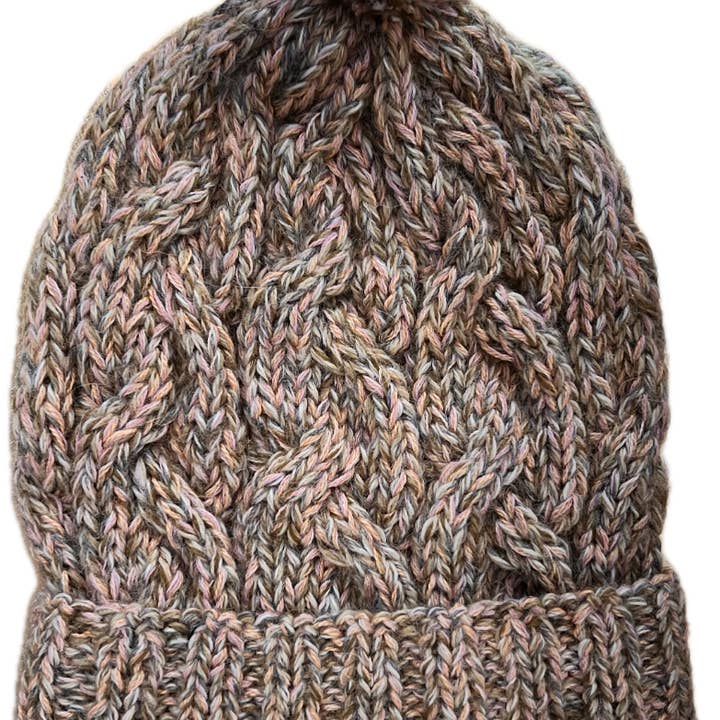 Lanart Alpaca - Wholesale Beanie – Unisex - Confetti Cable Beanie: Knit Baby Alpaca Hat2