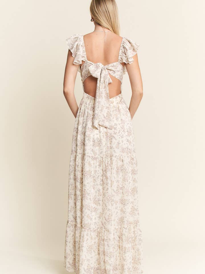 JADE BY JANE - Wholesale Dress - Women's - RUFFLE SLEEVE TIERED MAXI DRESS15