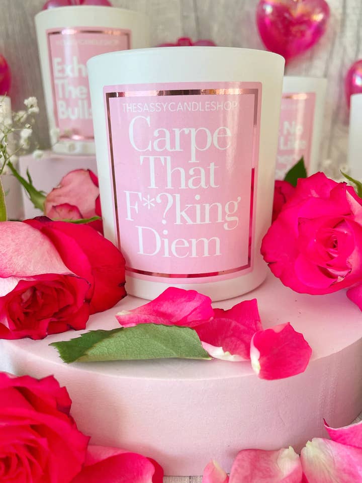 Carpe That F*?cking Diem Scented Candle for wholesale by THESASSYCANDLESHOP