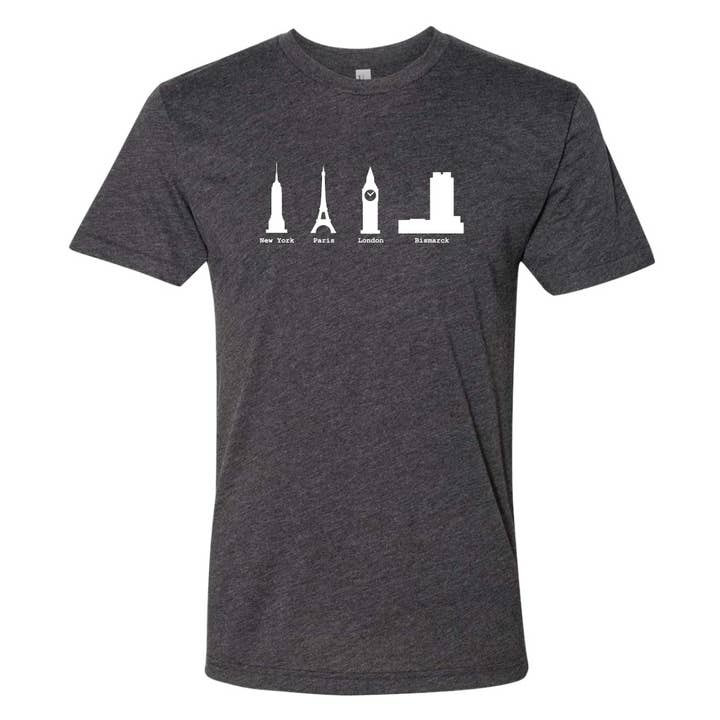 Bismarck Skyscraper - T-shirt uit Noord-Dakota voor wholesale door Wheatheadz