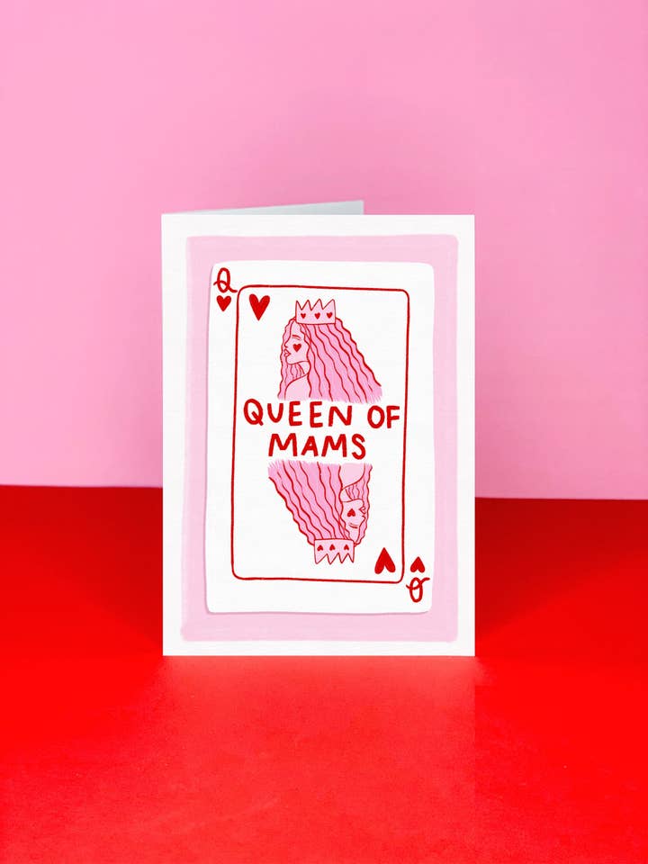 Cartão do Dia das Mães da Rainha das Mães - Cartão estilo cartas de jogar por atacado de The Card Edit
