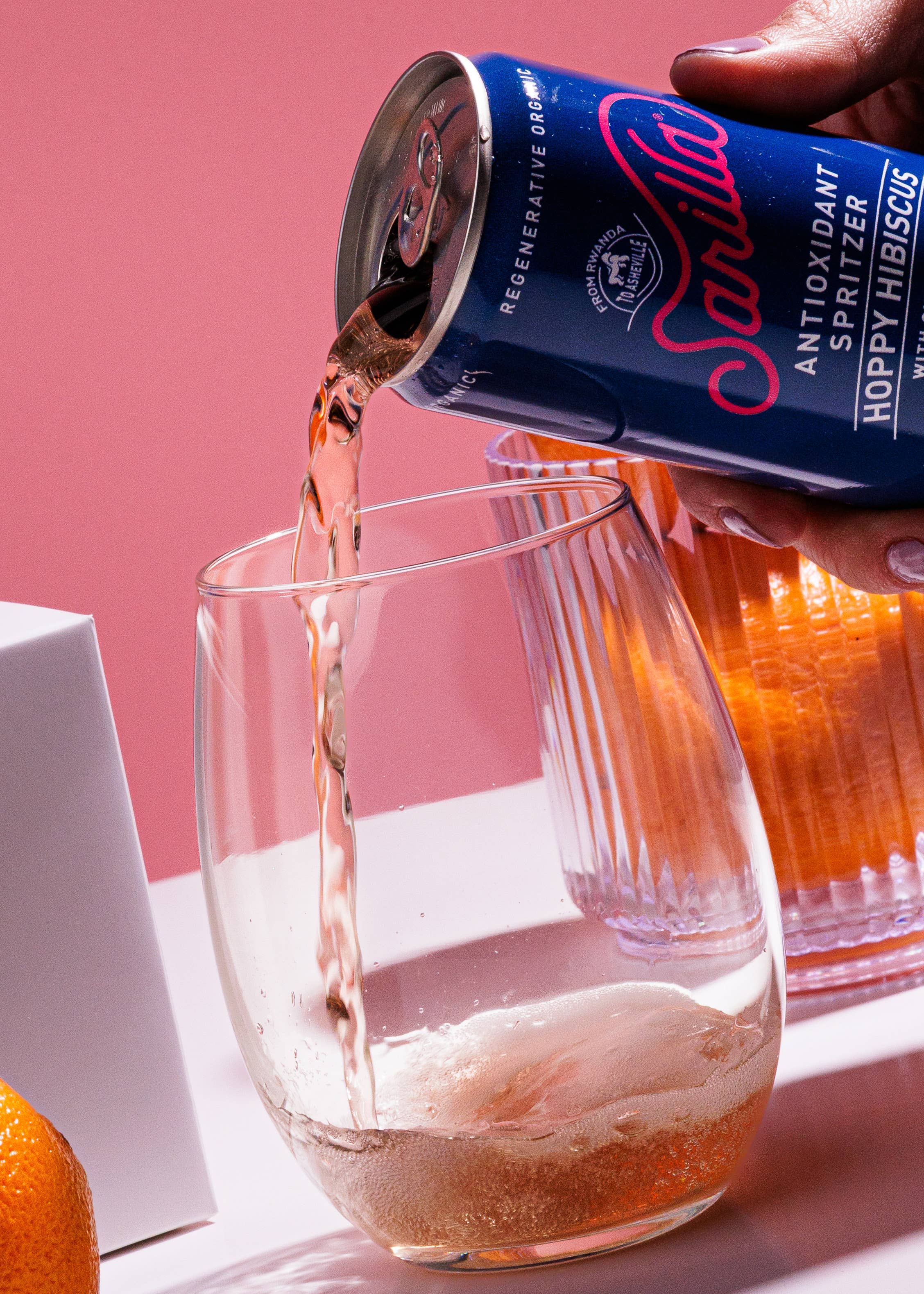 Sarilla - Wholesale Non-Alcoholic Aperitif/Mocktail - Organic Hoppy Hibiscus Seltzer - No Natural Flavors3