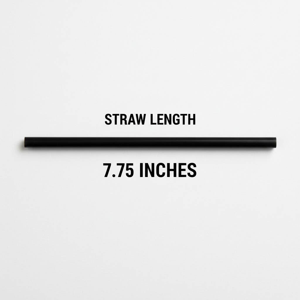 beyondGREEN biotech, Inc. – Großhandel Trinkhalm – Strohhalme, Jumbo-Größe 7,75 Zoll, Schwarz, UNVERPACKT im Großpack3