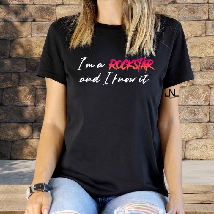I'm a Rockstar - Grafik-T-Shirt für den Großhandel von JNL Apparel