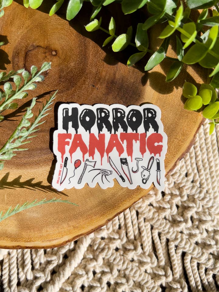 Horror Fanatic Sticker for wholesale by Holli Rose Art