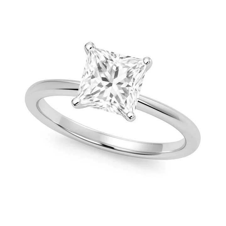 2 Carat Princess Lab Grown IGI G/VS1 Diamond Solitaire Ring in 10K White Gold for wholesale by RubyAnn Jewelry