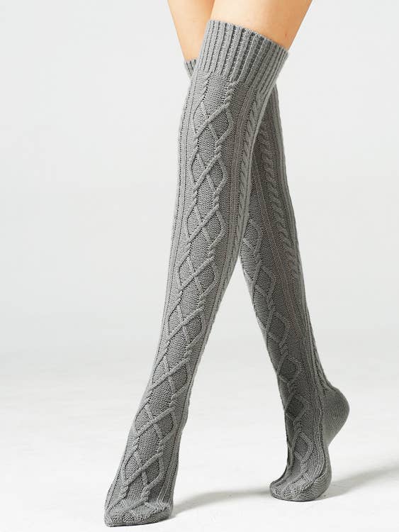 CABLE KNIT WINTER WARM KNEE HIGH SOCKS_CWMS015 and other Purchase Wholesale happy knits. Free Returns & Net 60 Terms on Faire trending on Faire.