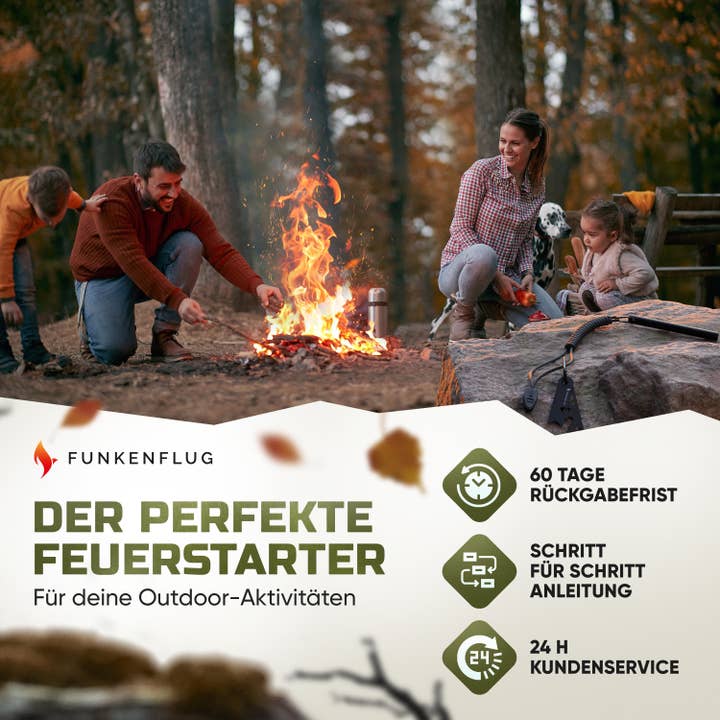 Funkenflug GmbH - Vente Briquets - Acier à feu XXL pour allumage rapide et facile6