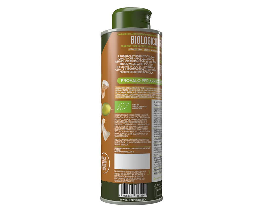 BENVOLIO.BIO by Wizebite S.r.l. SB - Wholesale Olive Oil - BENVOLIO Organic Porcini Mushroom Infused EVO Oil 250ml2