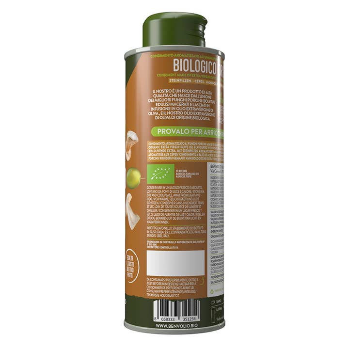 BENVOLIO.BIO by Wizebite S.r.l. SB - Wholesale Olive Oil - BENVOLIO Organic Porcini Mushroom Infused EVO Oil 250ml2