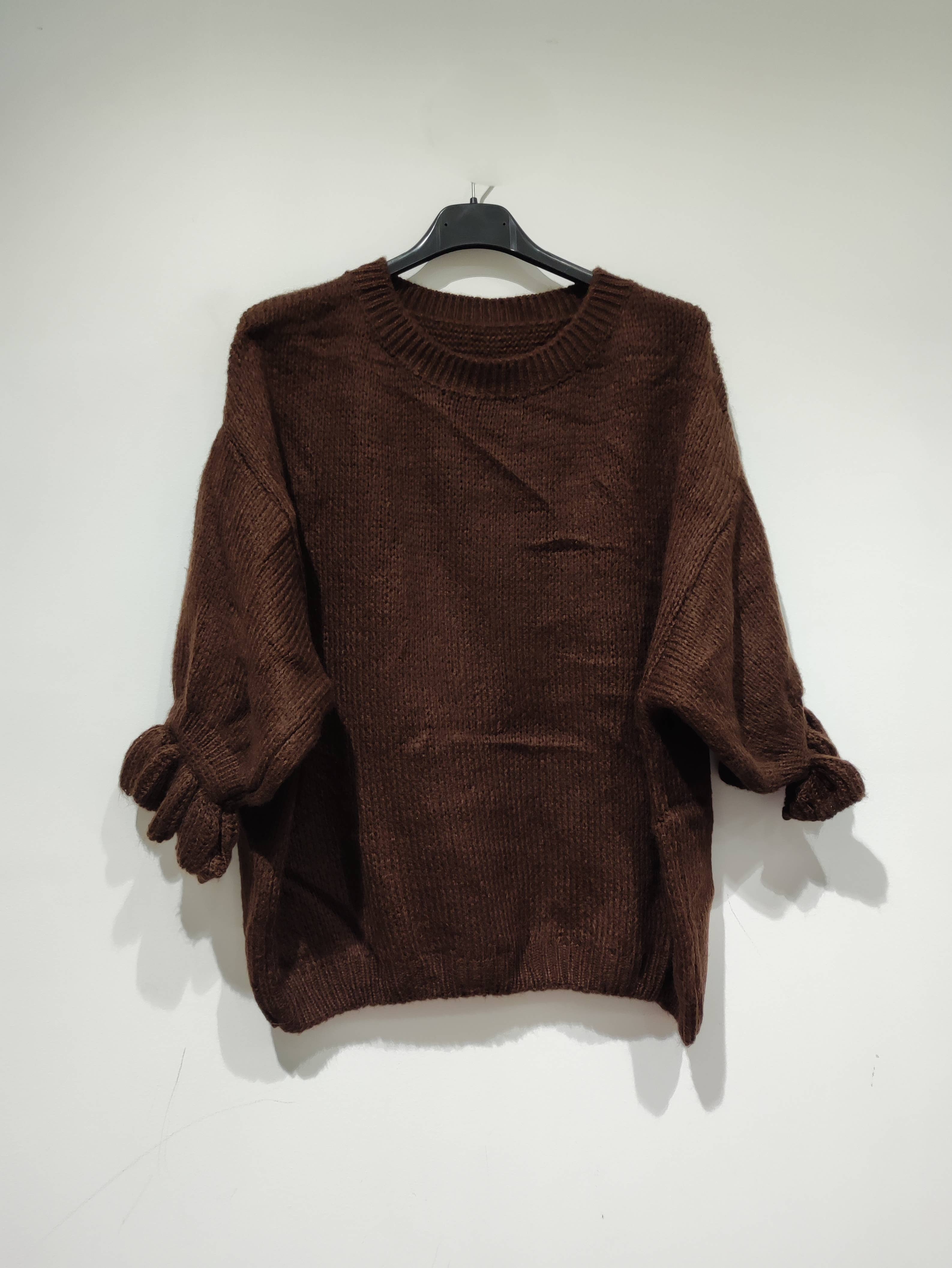 Pomelo paris - Wholesale Knit Sweater - Women's - ROMA Ruffled Sleeve Sweater - AH262