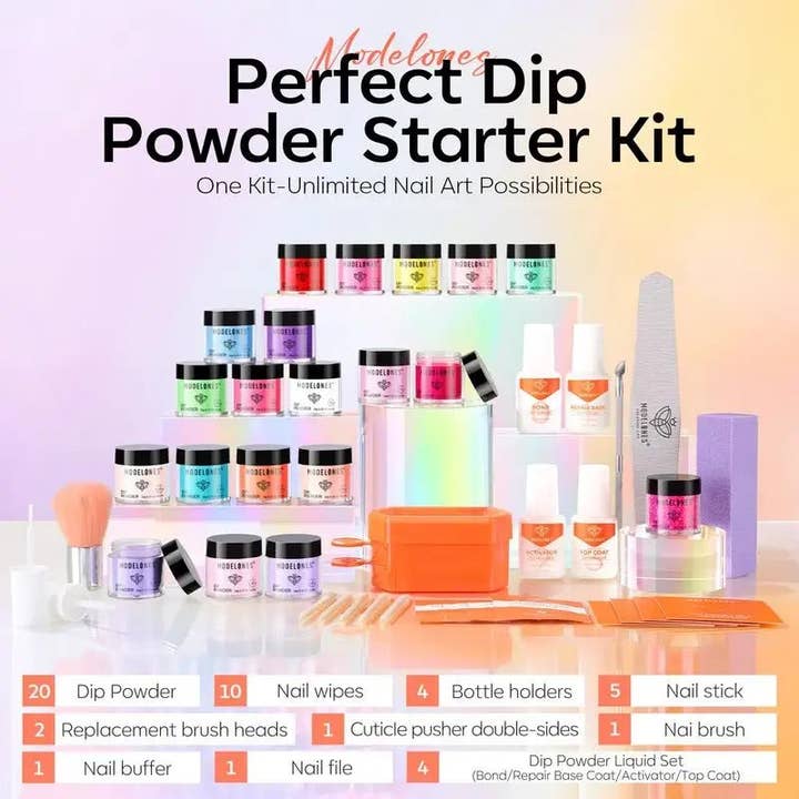 Modelones - Wholesale Nailcare Set - Love Letter - 46Pcs 20 Colors Dipping Powder Kit