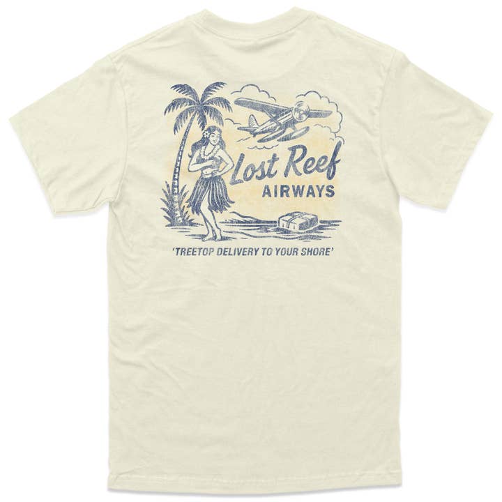 Customizable Lost Reef Airways Coastal Graphic Resort Tee for wholesale by Supamade
