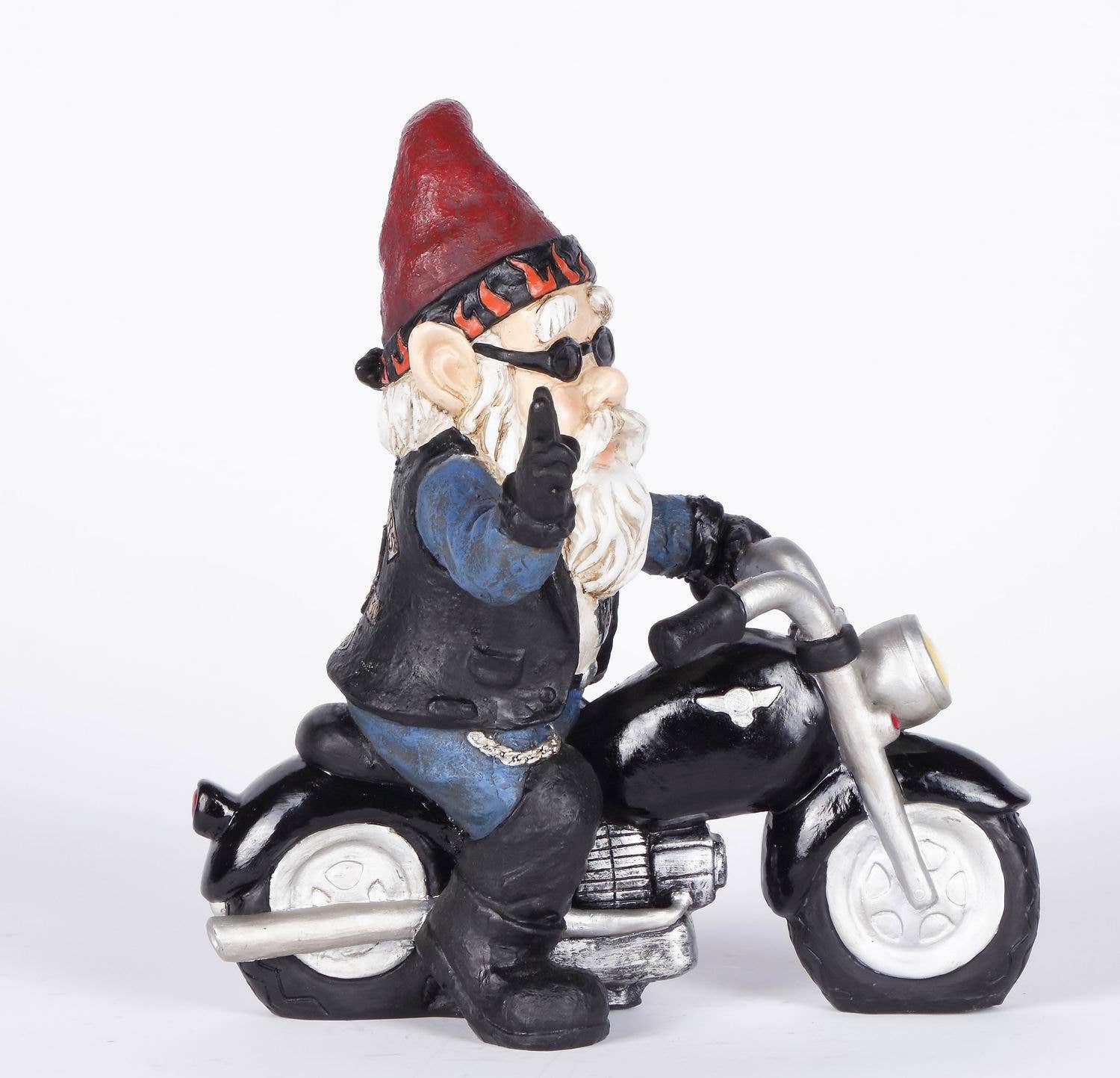 Hi-Line Gift Ltd. - Vente Nains de jardin - Peace Biker Gnome (exclusif à la gamme Hi-Line)6