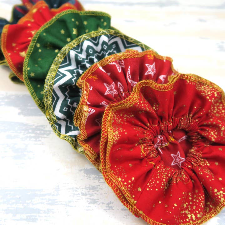 Elástico de cabelo com cores de Natal por atacado de Vagabondes