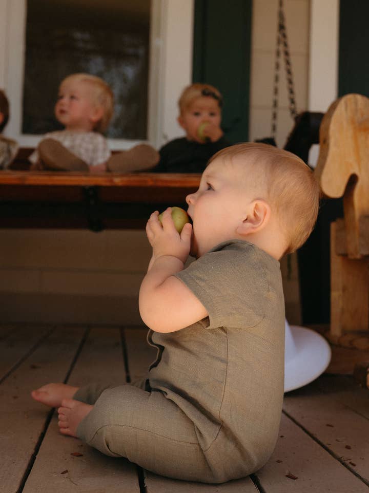 Sami ll Pull Mélange coton-lin pour la vente par OLIVE & CRADLE