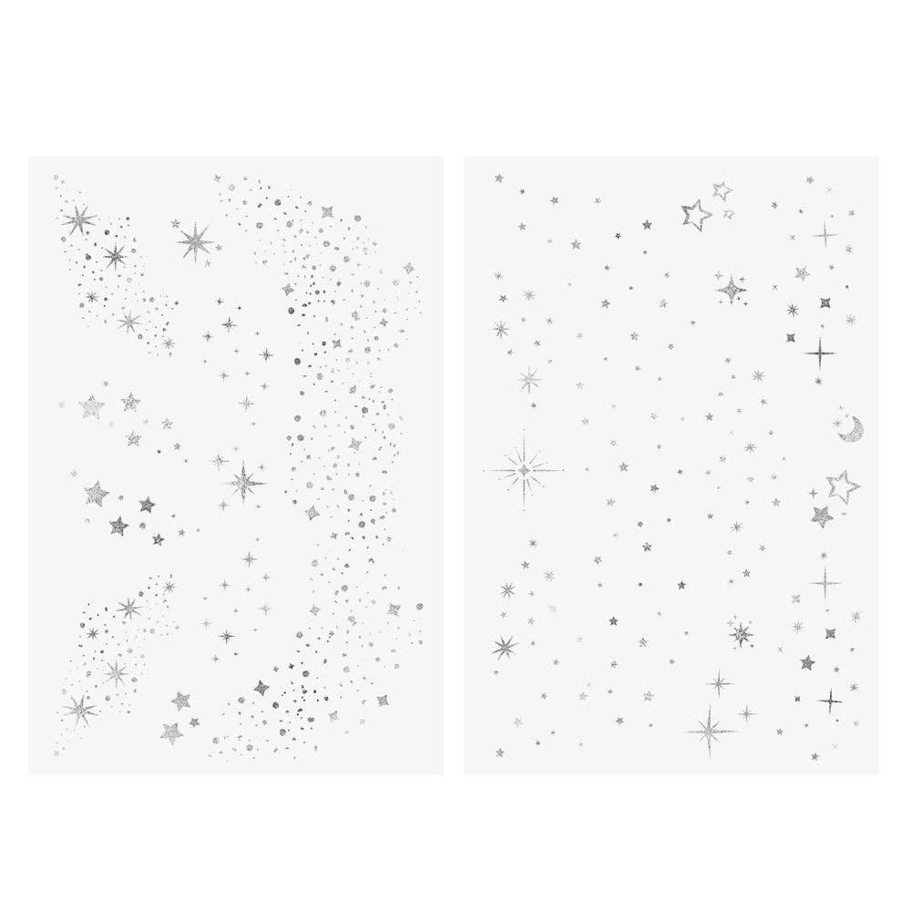 Flash Tattoos – Engroshandel Midlertidig tatovering – FAIRY DUST metallisk sliver ansigt glitter tatoveringspakke6