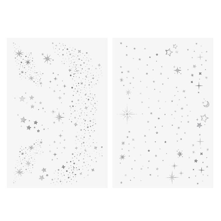 Flash Tattoos – Engroshandel Midlertidig tatovering – FAIRY DUST metallisk sliver ansigt glitter tatoveringspakke6